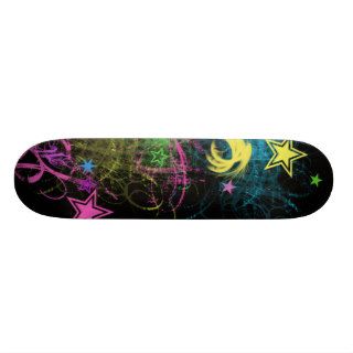 Grunge Stars Multicolored Skateboard
