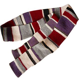 handknitted striped scarf by otto's day