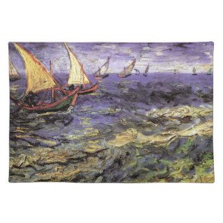 Van Gogh Seascape at Saintes Maries, Vintage Art Placemats