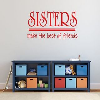 sisters quote vinyl wall sticker by mirrorin