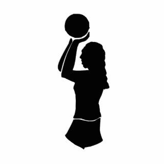 Basketball girl silhouette photo cutout