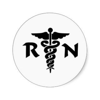 RN Nurses Medical Symbol Stickers