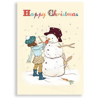 belle & boo's snowman christmas card by belle & boo