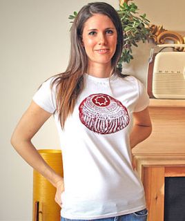 women's tunnocks teacake foil t shirt by gillian kyle