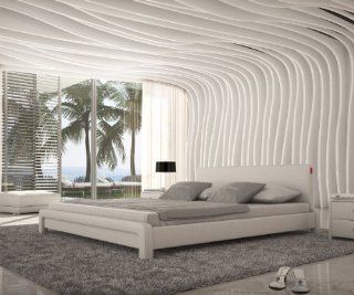Polsterbett Argo 200x220 cm Weiss Design Bett mit berlnge Küche & Haushalt