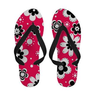 Funky Retro Custom Summer Flip Flop Sandals