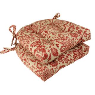 Pillow Perfect Damask Chair Cushion (Set of 2)