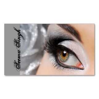 Smokey Eye silver Business Card Templates