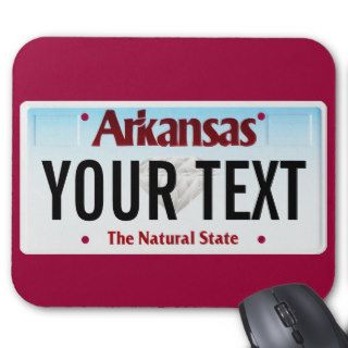 Arkansas license plate mouse pad