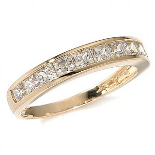 Absolute 14K Gold Princess Cut Channel Set Band Ring   1ct