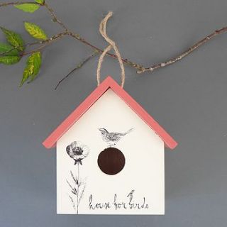 wooden bird house by lilac coast