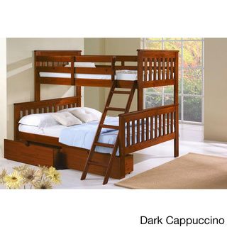 Mission Tilt Ladder Twin/Full Storage Bunk Bed Donco Kids Kids' Beds
