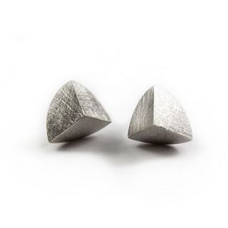 silver pyramid stud earrings by daniele geargeoura