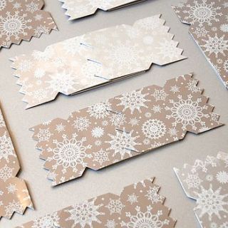 winter lace christmas cracker card pack by cracker cards