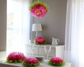 Mdchen Kinderzimmer/Babyzimmer Dekoration   5er Set Pink gemischt Papier Blumen Spielzeug