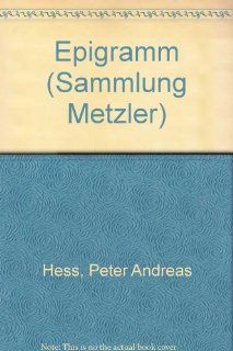Sammlung Metzler, Bd. 248 Epigramm Peter He Bücher