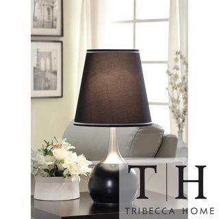 Tribecca Home Elisha Contempo Black Teardrop Touch Table Lamp Tribecca Home Table Lamps