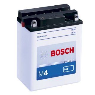 Bosch 0092M4F250 Motorradbatterie Fresh Pack 9AH, JIS Code 12N9 4B 1, YB9 B Auto