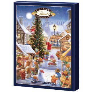 Rausch Plantagen Schokolade Adventskalender Bren Weihnachtsmarkt 795301, Edel Vollmilch Schokolade, 250 g, 1er Pack (1 x 250 g) Lebensmittel & Getrnke