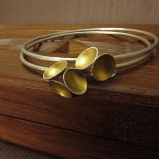 cup of gold charm bangle by joanne tinley jewellery