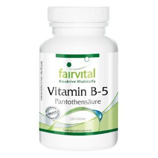 Vitamin B 5 Pantothensure 200mg 250 Tabletten Lebensmittel & Getrnke