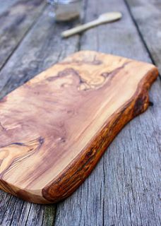 30cm olive wood chopping board by the rustic dish
