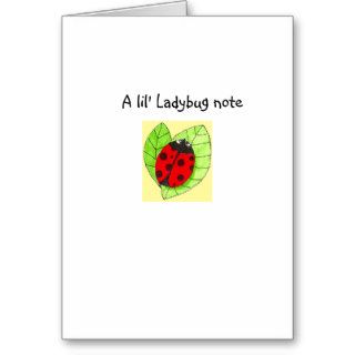 Ladybug note card