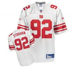 NFL N.Y. Giants M. Strahan Replica White Jersey —