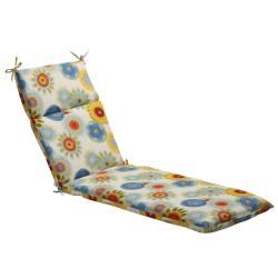 Pillow Perfect Multicolor Contemporary Floral Outdoor Chaise Lounge Cushion Pillow Perfect Outdoor Cushions & Pillows