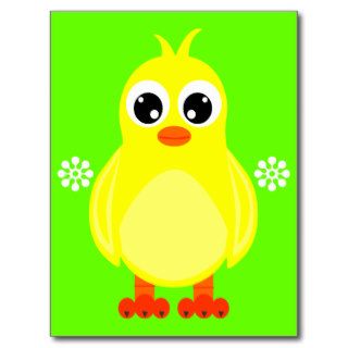 Cute Baby Chick Cartoon Postcard