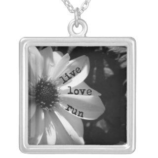 Live Love Run pendant by Vetro Jewelry