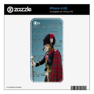 Funny dog pipe major decal for iPhone 4