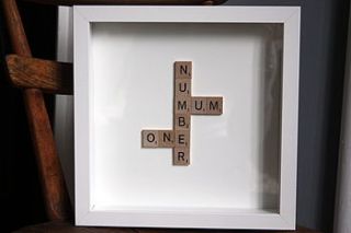 personalised word tile art by vintage touch
