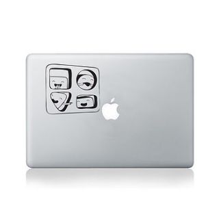 shapes laughing at apple decal for macbook by vinyl revolution