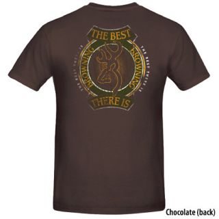 Browning Mens Green  Gold Crest Short Sleeve Tee 727908