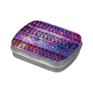 Girly Andes Aztec Pattern Pink Teal Nebula Galaxy Candy Tin
