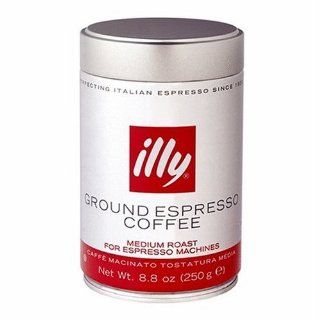 Illy Espresso gemahlen, normale Rstung (medium), Dose mit silber / roter Banderole, 250 g Lebensmittel & Getrnke