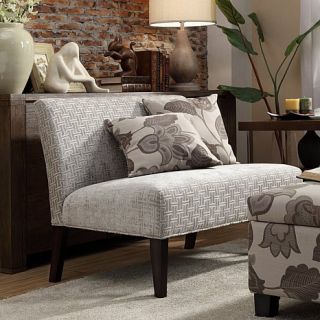 Home Origin Lydia Armless Settee   Greek Link Pattern