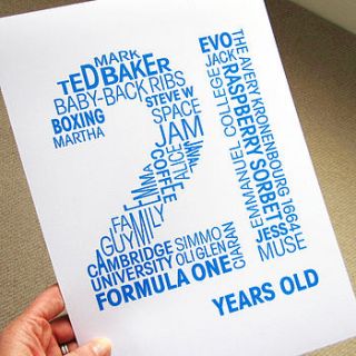 personalised birthday print by mrs l cards