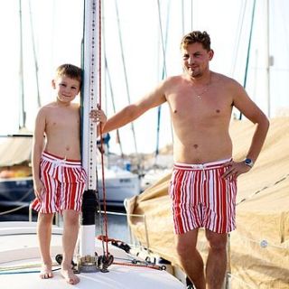 boys deckchair stripe swimshorts by starblu luxury resortwear
