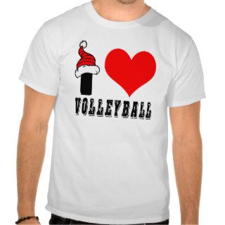 I Love Volleyball Design T Shirt