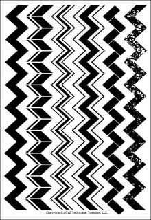 Technique Tuesday 'Chevrons Two Step' 4x6 inch Clear Stamps Clear & Cling Stamps