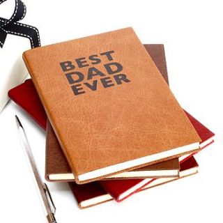 'best dad ever' leather bound notebook by hope house press