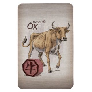 Year of the Ox Chinese Zodiac Animal Art Magnet