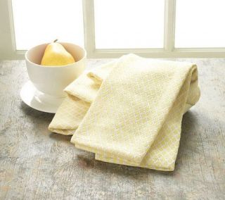Liz Claiborne New York Diamond Dobby Set of 4 Kitchen Towels —