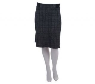 Kelly by Clinton Kelly A Line Skirt w/Exposed Elastic Detail —