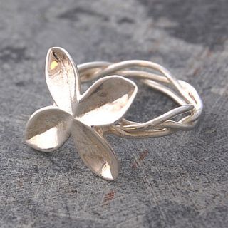 sterling silver four leaf clover ring by otis jaxon silver and gold jewellery