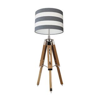 tripod table lamp & stripe shade by quirk