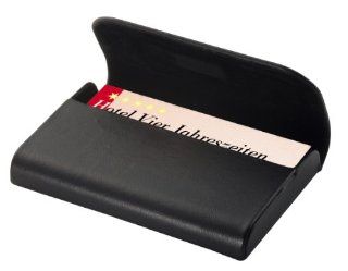 Sigel VZ270 Visitenkarten Etui Torino, schwarz, fr bis zu 25 Karten (max. 9,5 x 6 cm), mit verdecktem Magnetverschluss, Nappaleder Bürobedarf & Schreibwaren