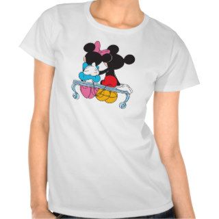 Mickey and Minnie Mouse valentine's day on bench Tee Shirt